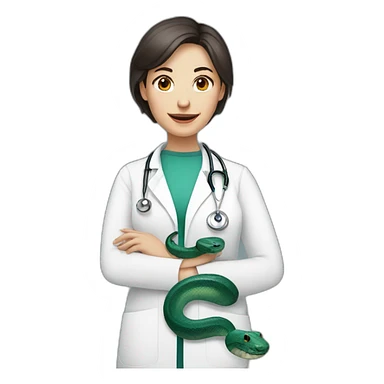 She white face doctor is in the form of a snake sticker