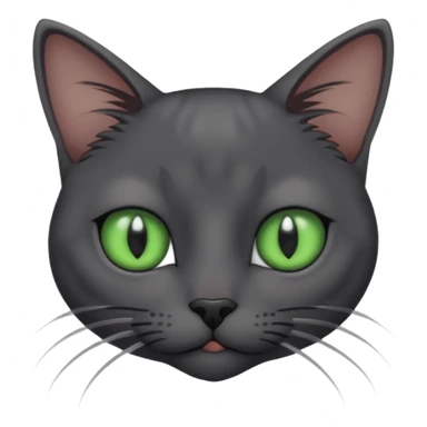 Skinny dark grey cat green eyes close one eye sticker