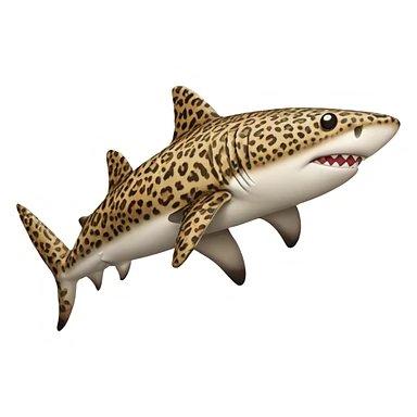 leopard print shark sticker