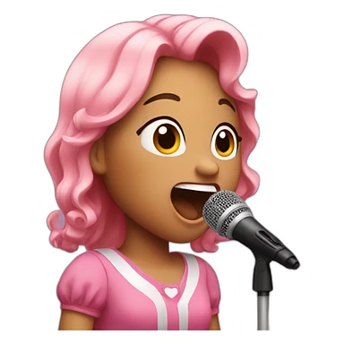 pink singing sticker