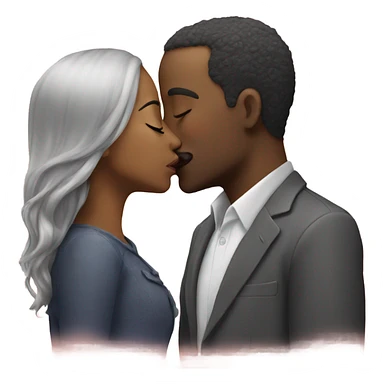 Kiss on check  sticker