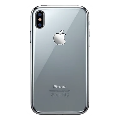 an elegant metallic chrome iphone sticker