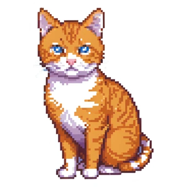 orange cat with stripes sticker
