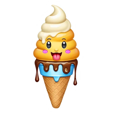 Skibidi toilet licking a ice cream cone  sticker
