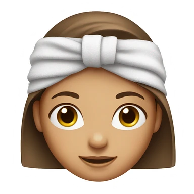girl with brown hair and spa towel on head sticker