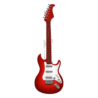 Red electric guitar sticker
