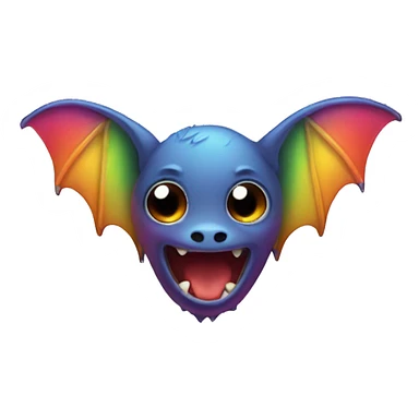Rainbow bat  sticker