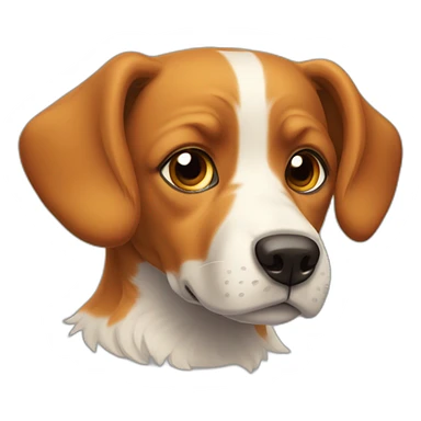 chien roux aux yeux verts sticker