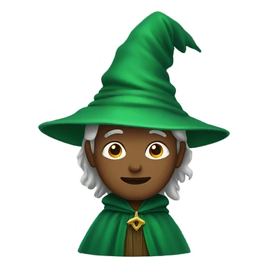 Wizard in green cloak sticker