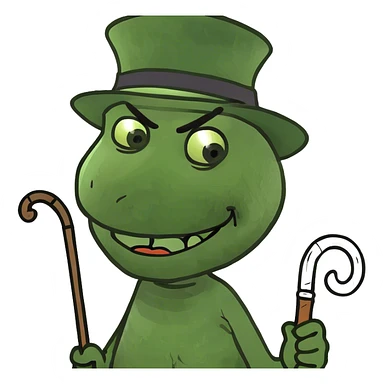 Happy person with a evil smile sticker