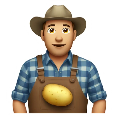 male potato farmer that is pregnant sticker