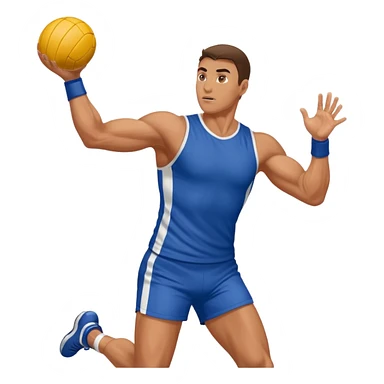 man throwing handball sticker