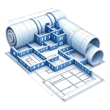blueprint plan sticker