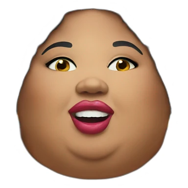 Fat Lizzo eating sticker