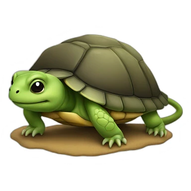 Tortue sur un rat sticker