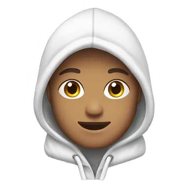 White hoodie sticker