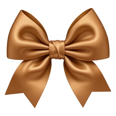 Light brown bow sticker