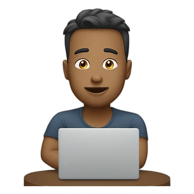 Guy kisses Laptop sticker