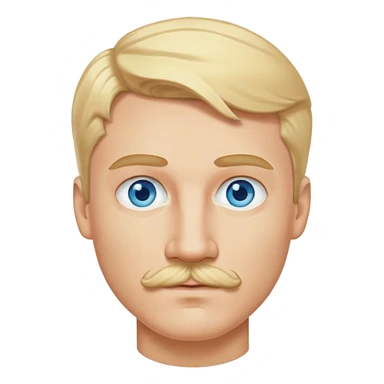 blonde man with blonde hair and blonde mustache with blue eyes  sticker