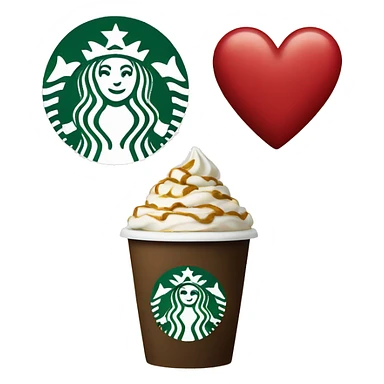 Starbucks and heart sticker