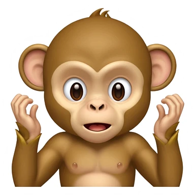 face doing the monkey taunt sticker