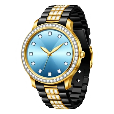 Crie um relógio de pulso cravejado de diamantes  sticker