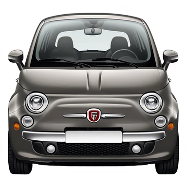 2013 charcoal fiat 500 sticker