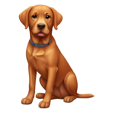 Red labrador sticker