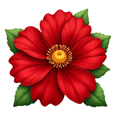 Kirmizi çiçek sticker