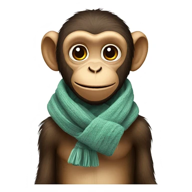 Monkey with scarf sticker
