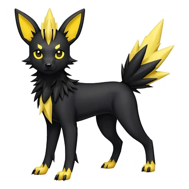 Umbreon-Houndour-Jolteon-Fakemon-hybrid -fusion- full body sticker