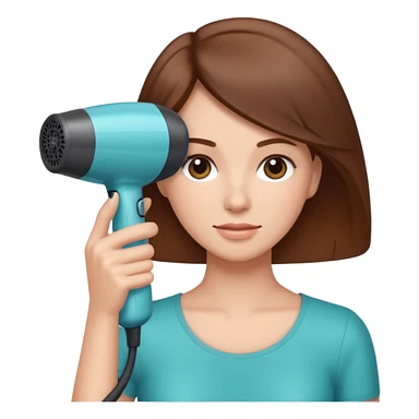 Woman with Hair Dryer sticker
