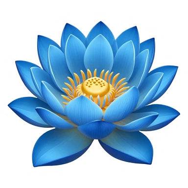 blue lotus flower sticker
