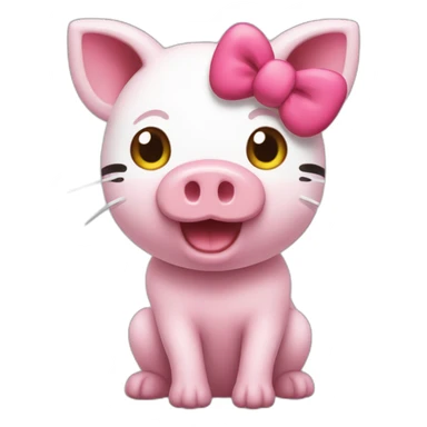 hello-kitty-pig sticker