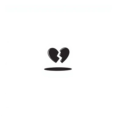 broken heart sticker