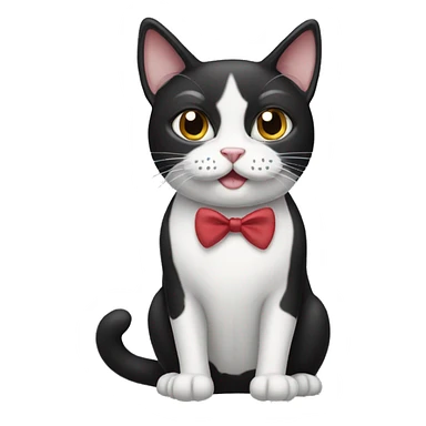 Tuxedo cat with mustache sticker