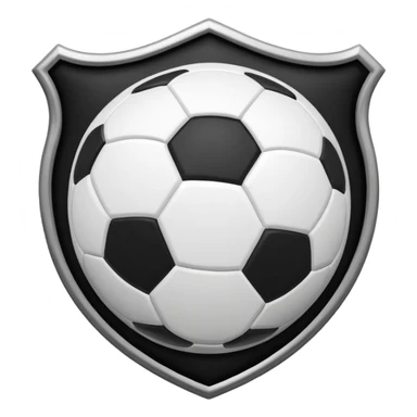 Albacete fútbol escudo, negro blanco y con un balón en medio sticker