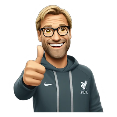 jurgen klopp thumb up sticker