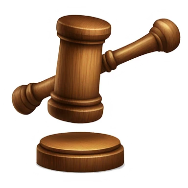 judge hammer of wood sticker
