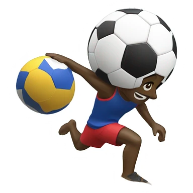 beach soccer player with bal sticker