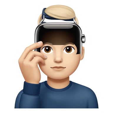 persona con apple watch sticker