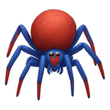 red and blue spider sticker