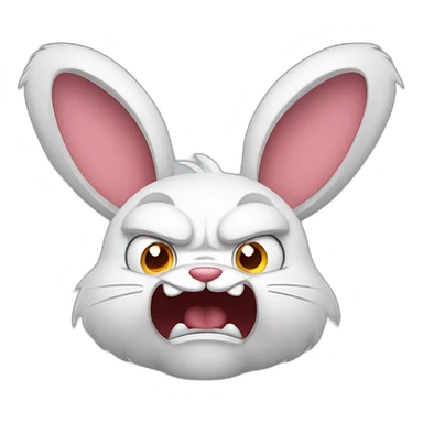 angry rabbit angry sticker