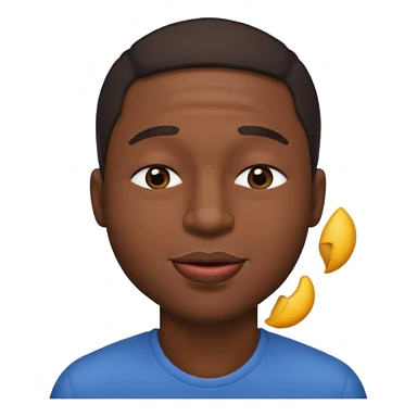 Make it a black guy trying not to laugh with his eyes closed and his lips puckered out sticker
