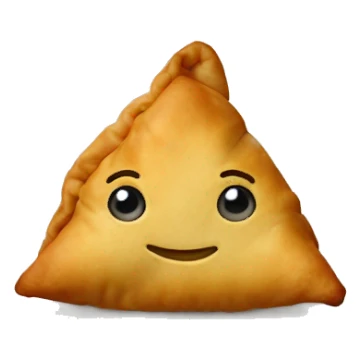samosa with crwn sticker