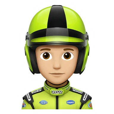 lando norris’ neon green and black 2025 helmet  sticker