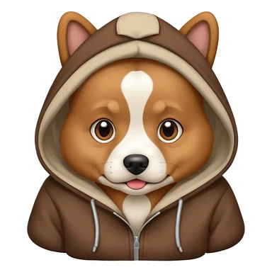 Dog in a hoodie  sticker
