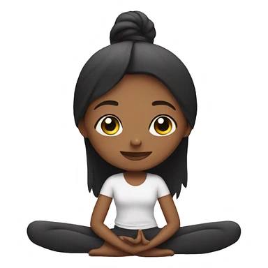 girl doing yoga sticker
