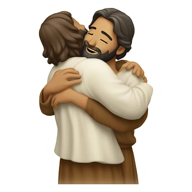 jesus hugging sticker