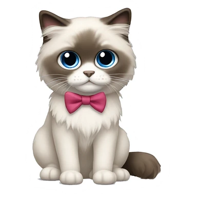 Ragdoll with bow sticker